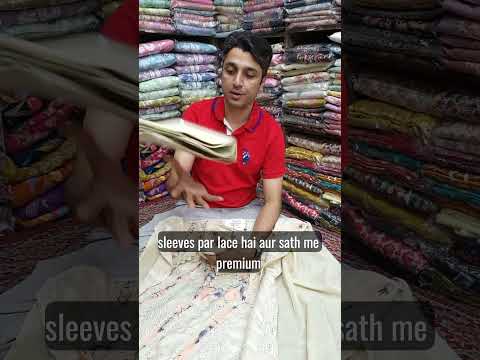 Elegant Off-White & Pastel Peach Floral Unstitched Cotton Suit with Lace Border Dupatta